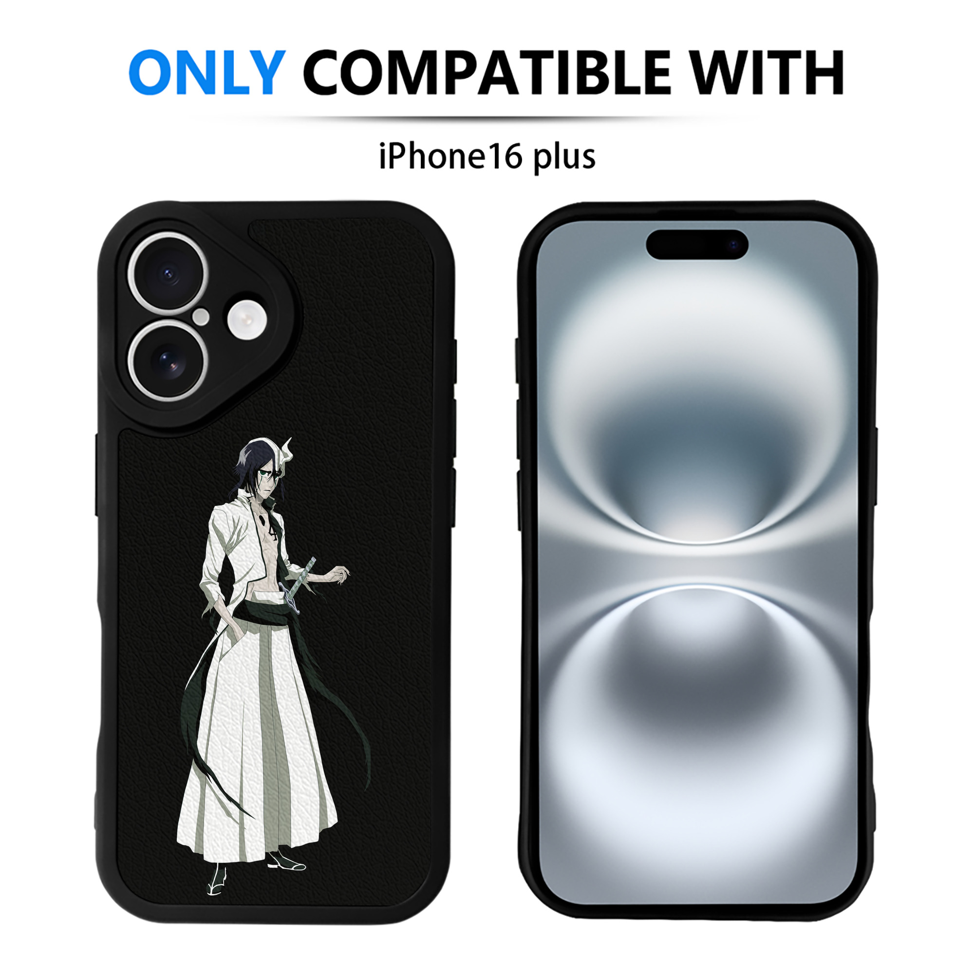 （画像用） ブリーチ ウルキオラ·シファー BLEACH Ulquiorra cifer 【iPhone 16シリーズ対応】シリコンスマホケース（レザー調） 材質：シリコン